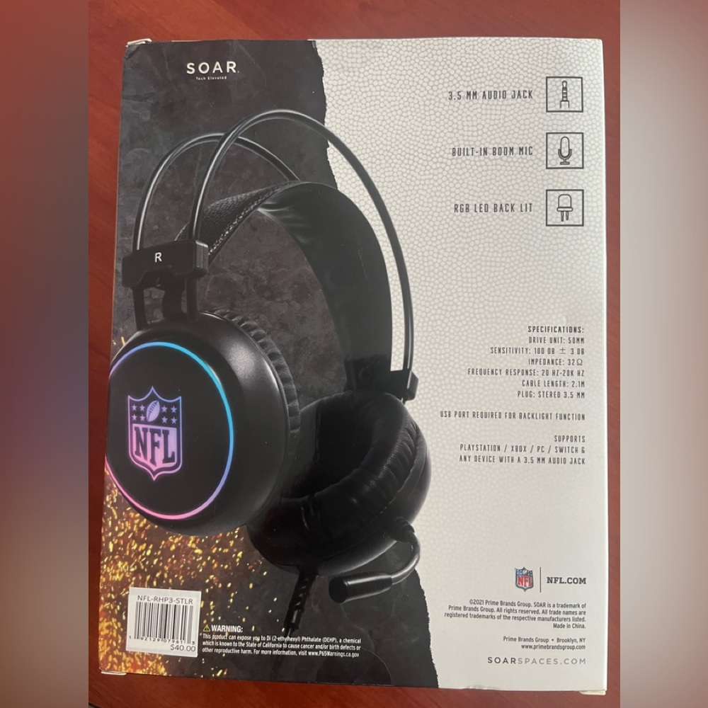 NFL Steelers Gaming Headset. New / Unopened.